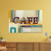Abstract Cafe Keuken Canvas Print - Zacht en vet (Insitu (Woonkamer))