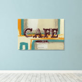 Abstract Cafe Keuken Canvas Print - Zacht en vet (Insitu (Houten vloer))
