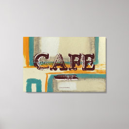 Abstract Cafe Keuken Canvasprint - Zachte en Krach Canvas Afdruk