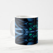 Abstract caleidoscooppatroon koffiemok (Voorkant links)