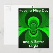 Abstract caleidoscooppatroon voor Bright Groovy Briefkaart (Voorkant / Achterkant)