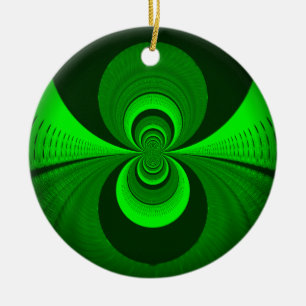 Abstract caleidoscooppatroon voor Bright Groovy Keramisch Ornament