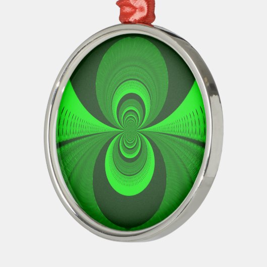 Abstract caleidoscooppatroon voor Bright Groovy Metalen Ornament (Links)