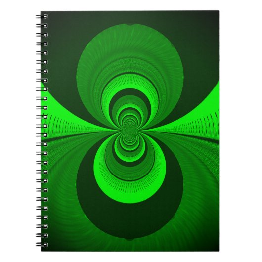 Abstract caleidoscooppatroon voor Bright Groovy Notitieboek (Voorkant)