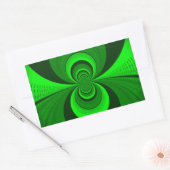 Abstract caleidoscooppatroon voor Bright Groovy Rechthoekige Sticker (Envelop)