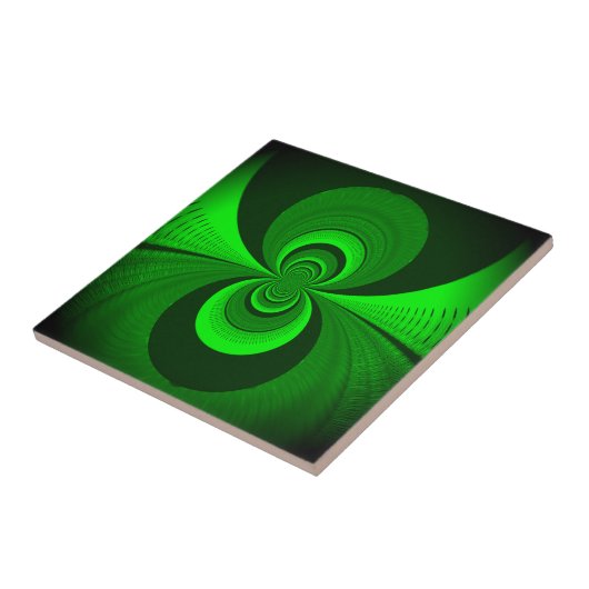 Abstract caleidoscooppatroon voor Bright Groovy Tegeltje (Zijkant)