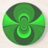 Abstract caleidoscooppatroon voor Bright Groovy Zandsteen Onderzetter (Voorkant)