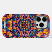 Abstract caleidoscopisch patroon met levendige sym Case-Mate iPhone case (Achterkant (horizontaal))