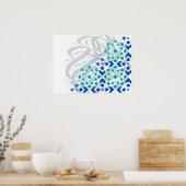 Abstract Calligrafie-kunstwerk - Arabisch Patroon Poster (Keuken)
