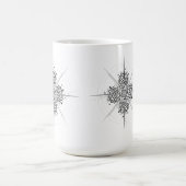 Abstract Calligraphy Compass - Premium Ceramic Mug Magische Mok (Midden)