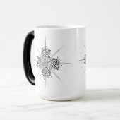 Abstract Calligraphy Compass - Premium Ceramic Mug Magische Mok (Voorkant links)