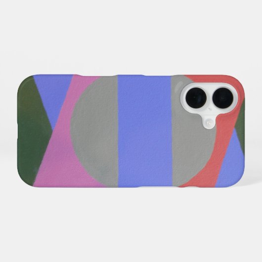 Abstract Calm Gray Circle Phone Case iPhone 16 Hoesje (Achterkant horizontaal)