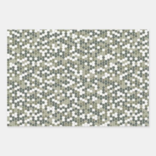 Abstract Camouflage ontwerp met retro stippen Inpakpapier Vel (Voorkant 2)
