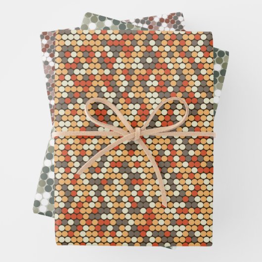Abstract Camouflage ontwerp met retro stippen Inpakpapier Vel (In situ)