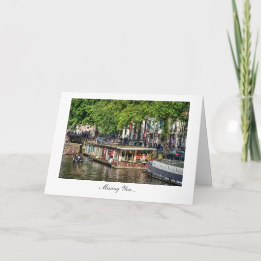 Abstract Canal Houseboot - Vermist je Kaart (Voorkant)