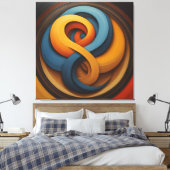 abstract canvas afdruk (Insitu (Slaapkamer))
