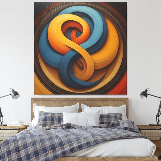 abstract canvas afdruk (Insitu (Slaapkamer))