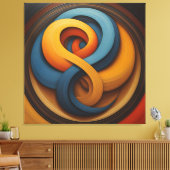 abstract canvas afdruk (Insitu (Woonkamer))