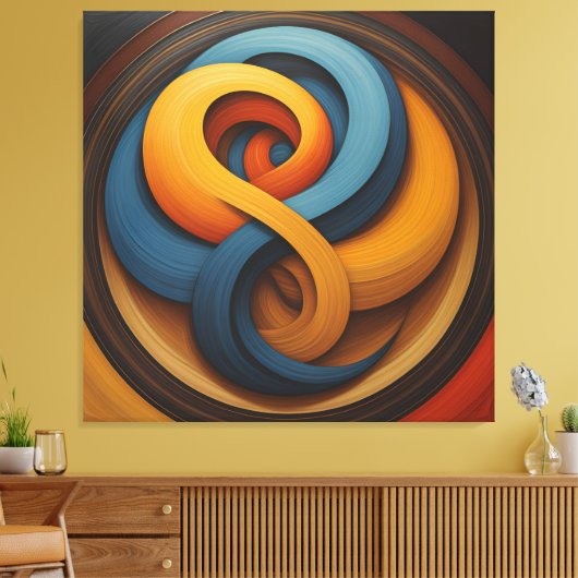 abstract canvas afdruk (Insitu (Woonkamer))