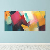 abstract canvas afdruk (Insitu (Houten vloer))