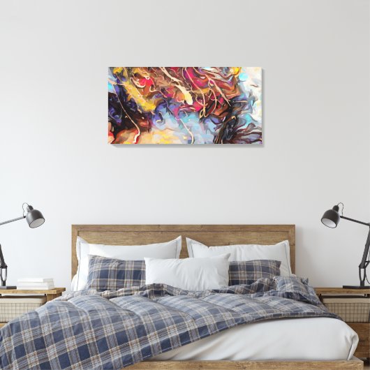 Abstract Canvas Afdruk (Insitu (Slaapkamer))