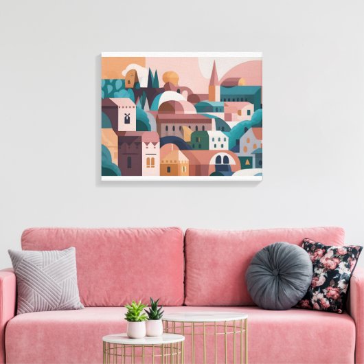 Abstract Canvas Afdruk (Insitu (Woonkamer))