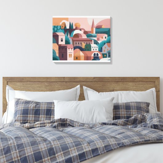 Abstract Canvas Afdruk (Insitu (Slaapkamer))