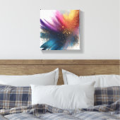 abstract canvas afdruk (Insitu (Slaapkamer))