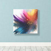 abstract canvas afdruk (Insitu (Houten vloer))