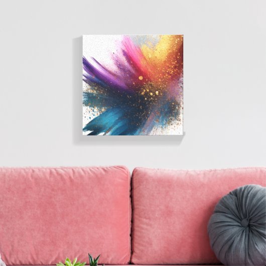 abstract canvas afdruk (Insitu (Woonkamer))