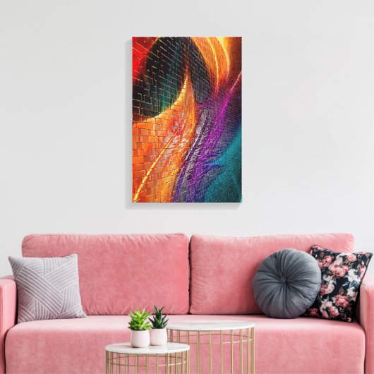 Abstract Canvas Afdruk (Insitu (Woonkamer))