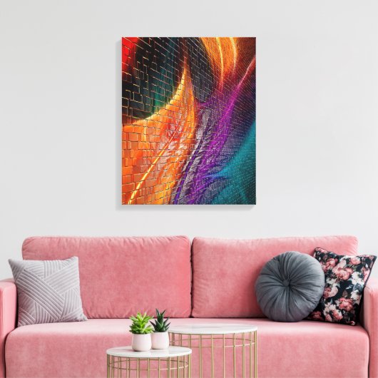 Abstract Canvas Afdruk (Insitu (Woonkamer))