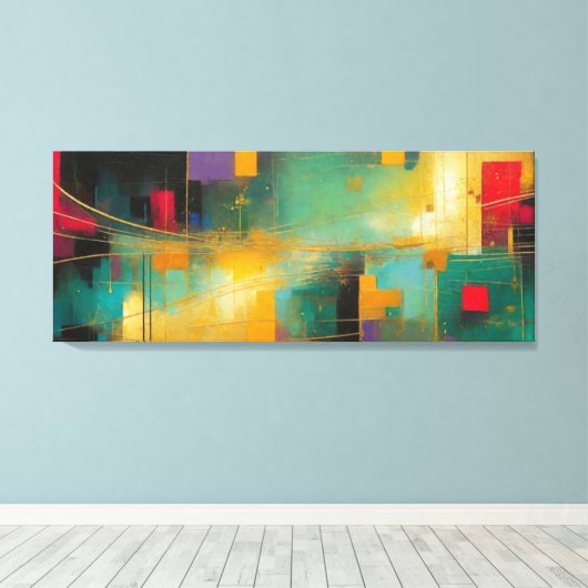 Abstract Canvas Afdruk (Insitu (Houten vloer))