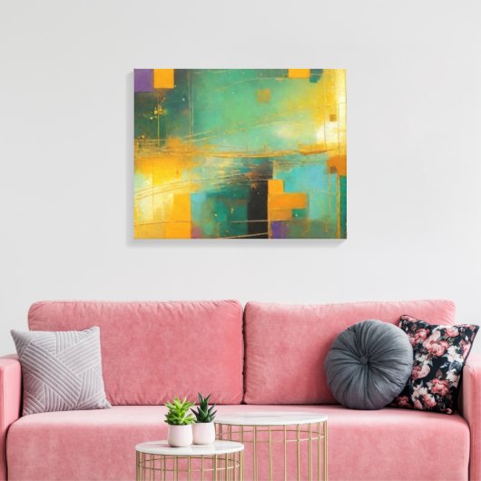 Abstract Canvas Afdruk (Insitu (Woonkamer))