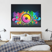 Abstract Canvas Afdruk (Insitu (Slaapkamer))