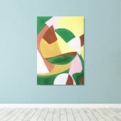 abstract canvas afdruk (Insitu (Houten vloer))