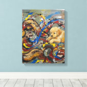 Abstract Canvas Afdruk (Insitu (Houten vloer))