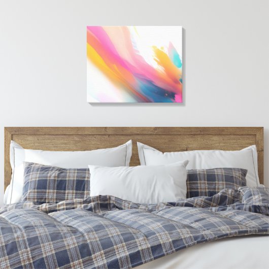 abstract canvas afdruk (Insitu (Slaapkamer))