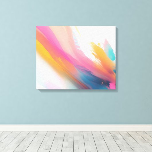 abstract canvas afdruk (Insitu (Houten vloer))