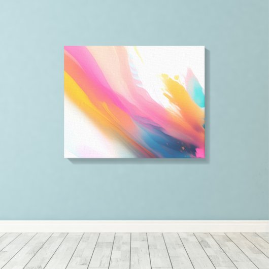 abstract canvas afdruk (Insitu (Houten vloer))