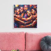 Abstract Canvas Afdruk (Insitu (Woonkamer))