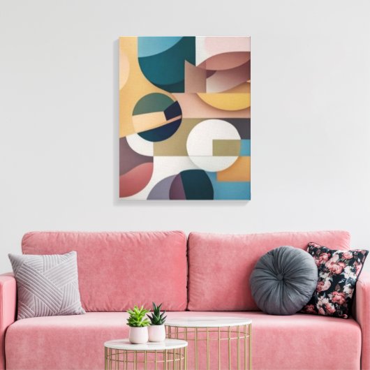 abstract canvas afdruk (Insitu (Woonkamer))