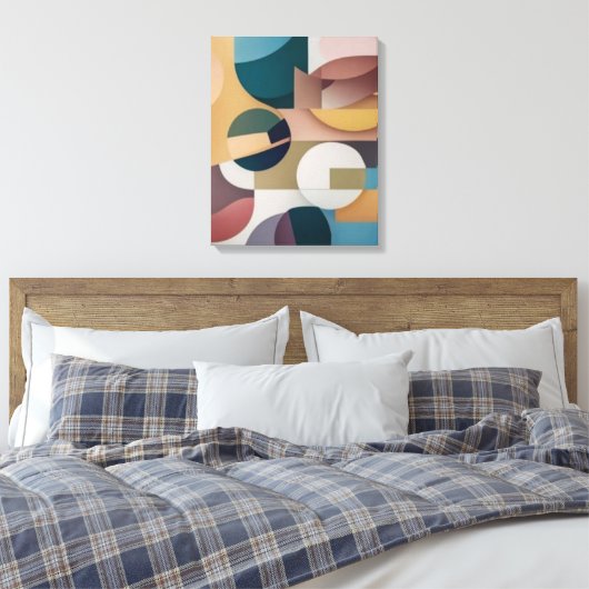 abstract canvas afdruk (Insitu (Slaapkamer))