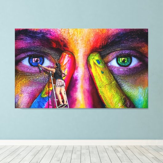 Abstract Canvas Afdruk (Insitu (Houten vloer))