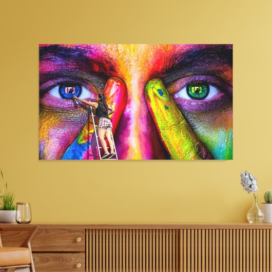 Abstract Canvas Afdruk (Insitu (Woonkamer))