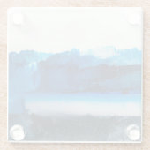 Abstract canvas: moderne kunsttextuur. glazen onderzetter (Achterkant)