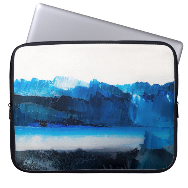 Abstract canvas: moderne kunsttextuur. laptop sleeve (Voorkant)