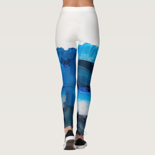 Abstract canvas: moderne kunsttextuur. leggings (Achterkant)
