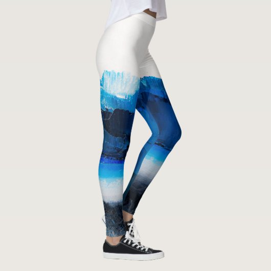 Abstract canvas: moderne kunsttextuur. leggings (Rechts)