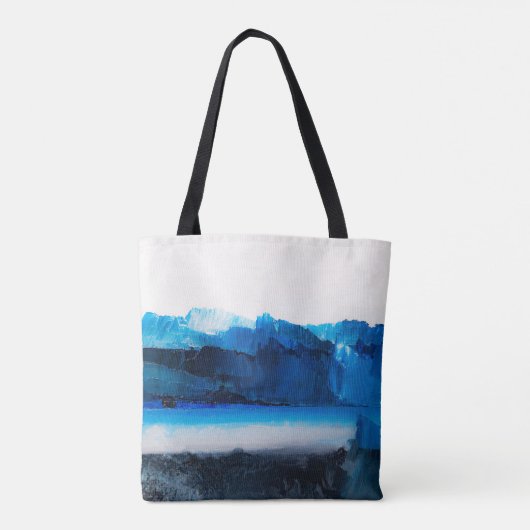 Abstract canvas: moderne kunsttextuur. tote bag (Achterkant)